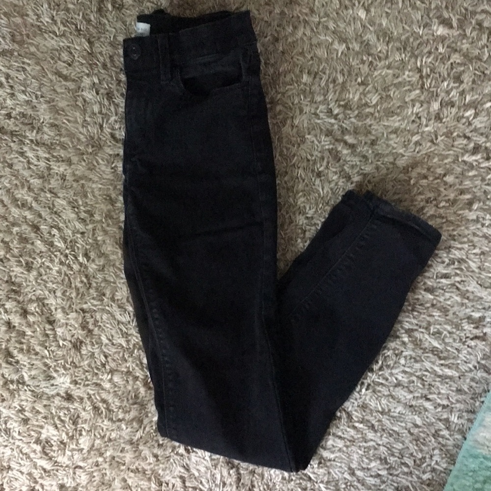 Black Low Rise Skinny Stretch Jeans